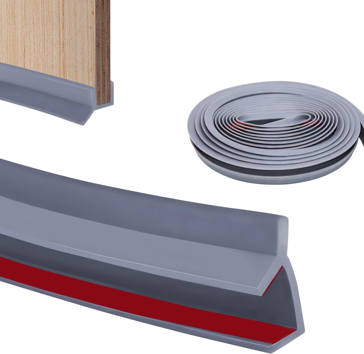 Keukenplinten van 5 meter met zelfklevend profiel en afdichtingssiliconen voor 15-17 mm dik hout