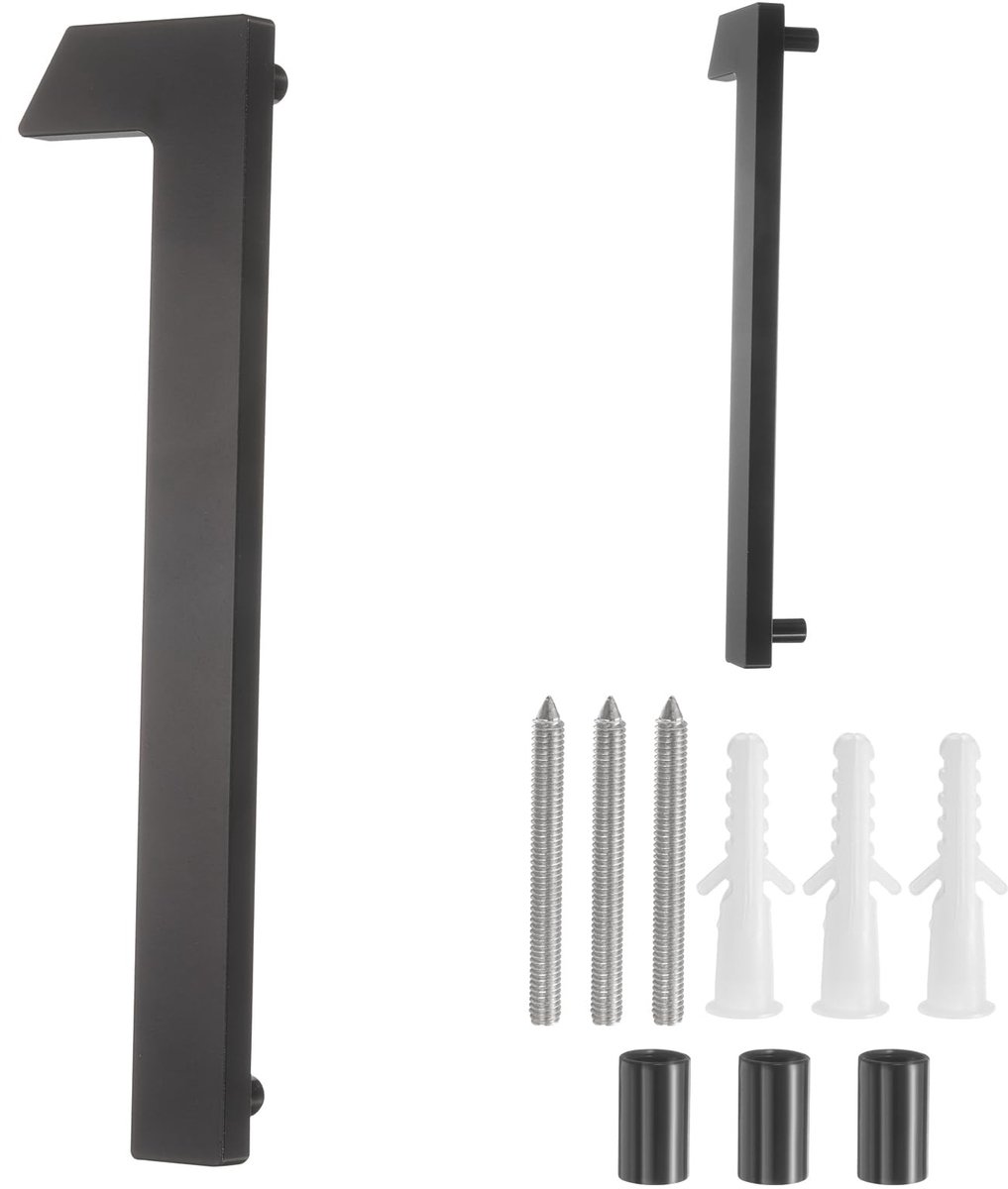 Omgoods - Modern Huisnummer van Aluminium, 7 Inch, Weerbestendig