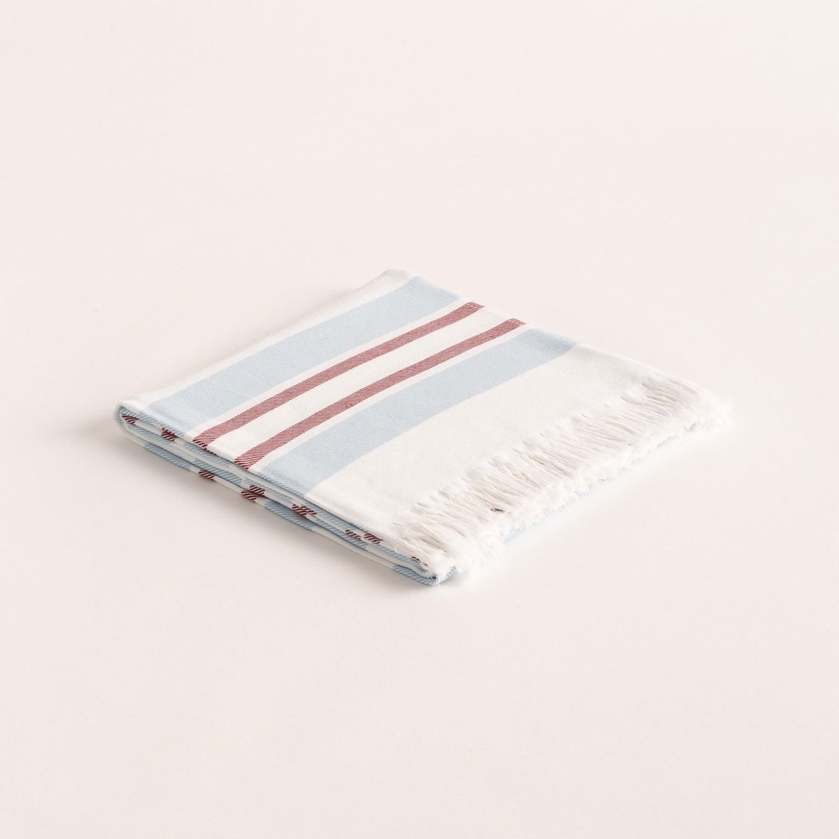 Omgoods - Mediterrane Fouta Strandlaken met Franjes in Blauw