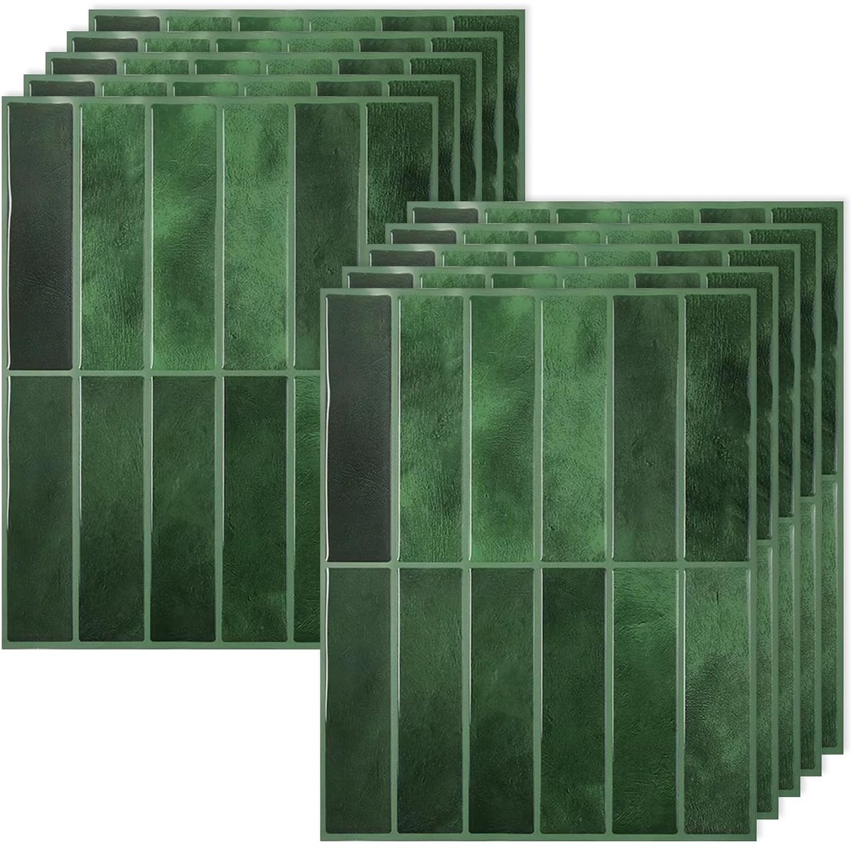 Omgoods - 10 Stuks Zelfklevende 3D Tegel Stickers voor Keuken en Badkamer