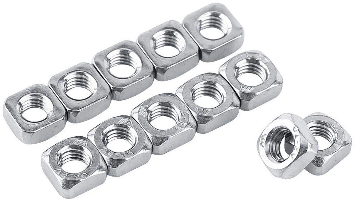 Vierkante Moeren M3 M4 M5 M6 M8 - RVS 304 - Grote weerstand - Ideaal voor bevestiging - ShopVlot