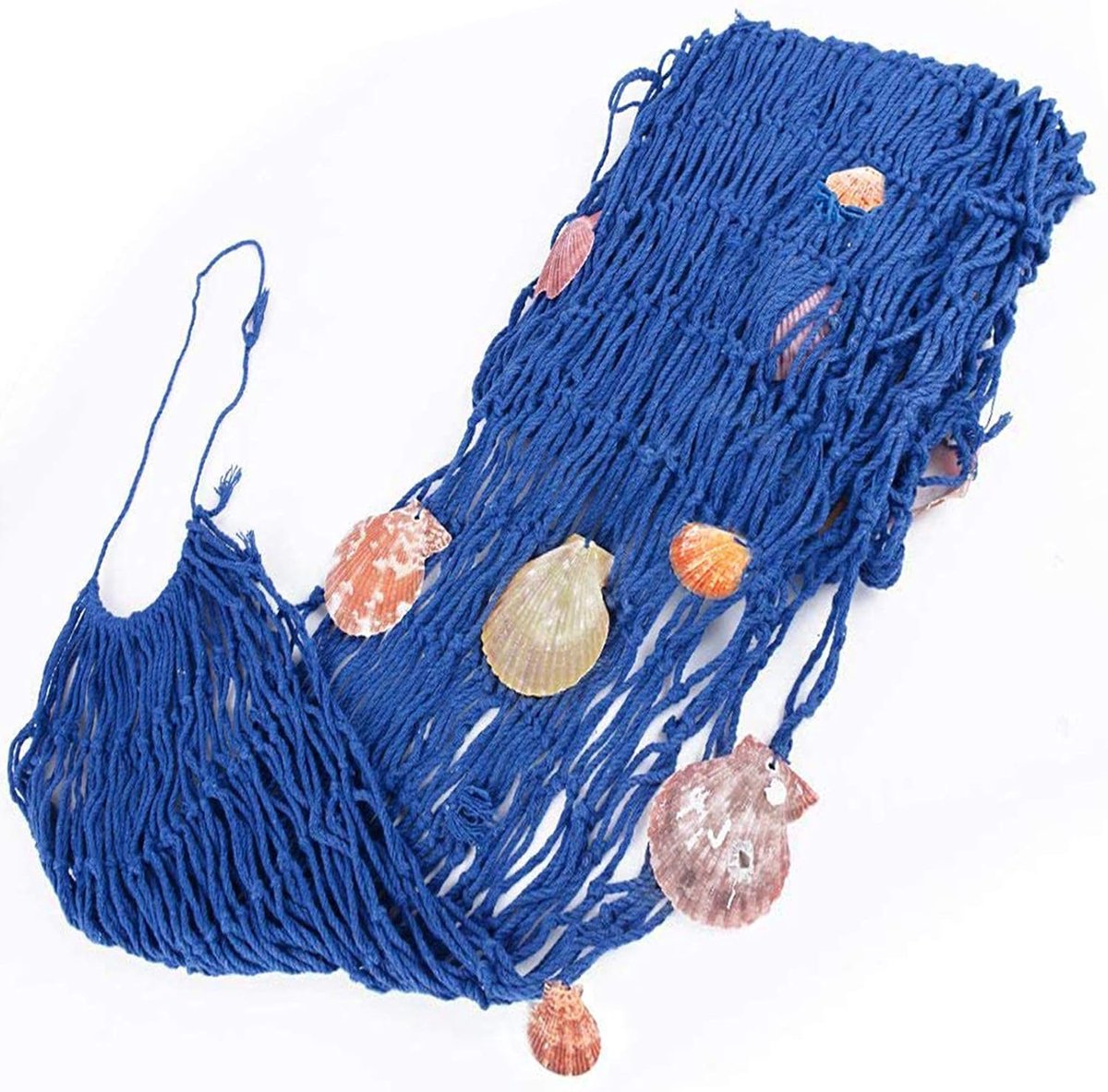Decoratieve Vissersnet - 1 * 2m Blauw - Natuurlijke Katoenen Touw - SnelShoppen