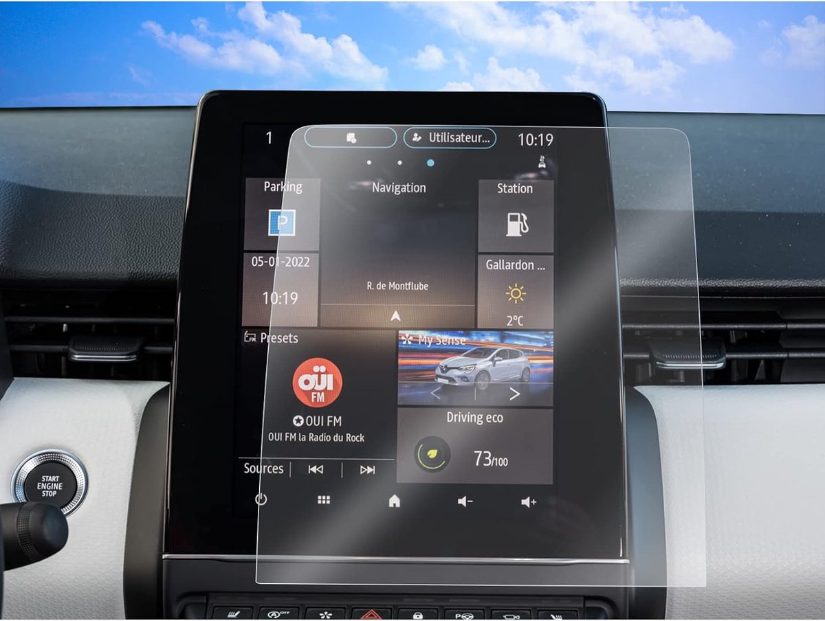Navigatie Beschermfolie voor Clio 5 (2020-2021) - 9.3 Inch GPS Scherm Bescherming, Transparante PET Screen Protector