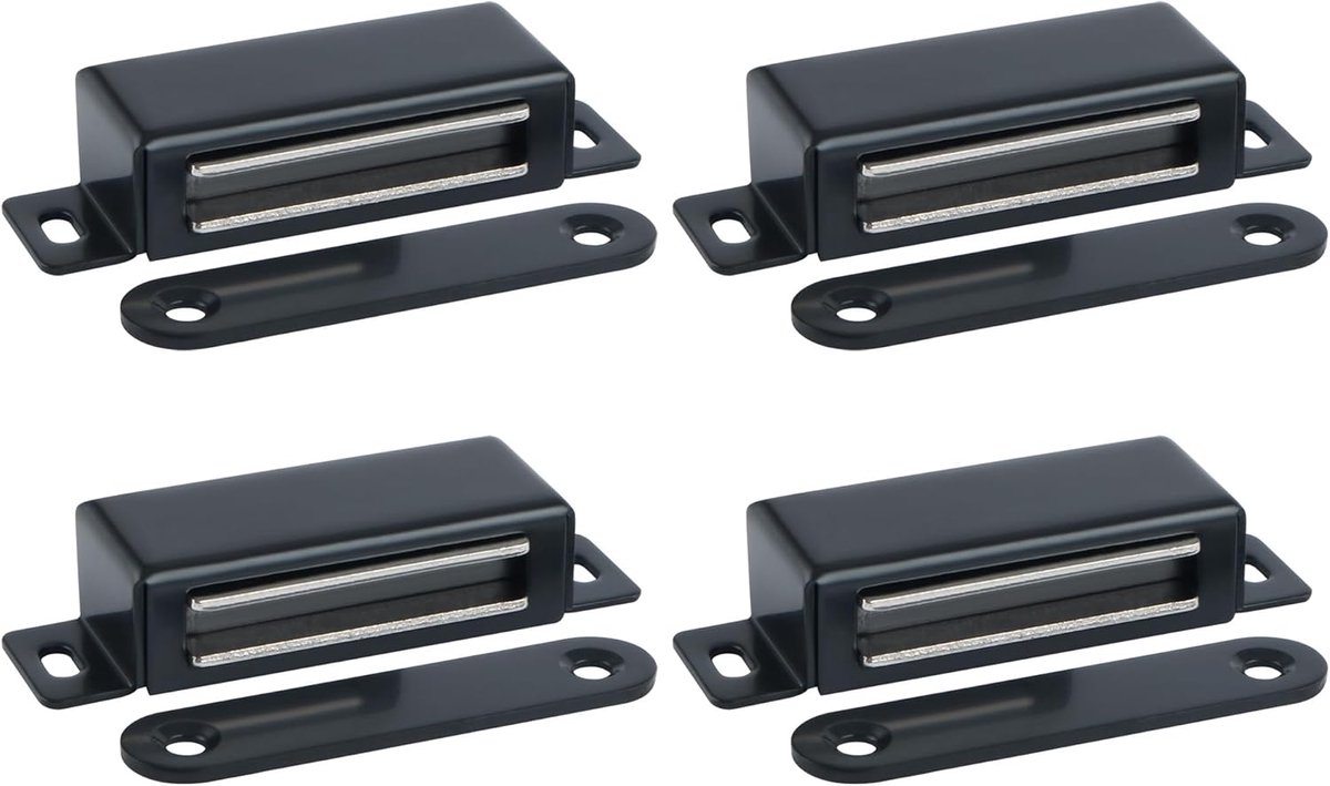 SnelShoppen - 4PACK Kastmagneten, Magnetische Deurstop 20kg, Roestvrijstalen Zware Magnetische Sluitingen voor Keuken, Kasten, Laden, Deuren