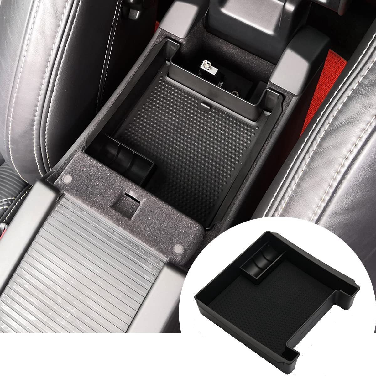 Black Armrest Storage Box Drawer Fit for S60 S60L V60 XC60 2009-2017 with Mat Car Accessories - ShopVlot