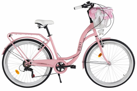 Davi Amelia - Kinderfiets - 24 inch - 7 versnellingen - Shimano - V-brake - 130-165 cm - Roze/Zwart - Meisje — afbeelding 3
