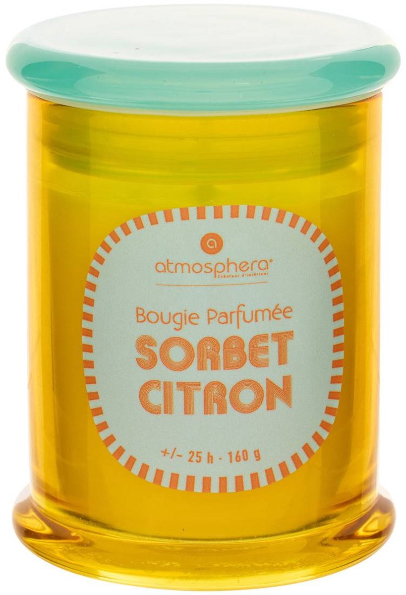 Geurkaars 160 g in gekleurd glazen potje SORBET