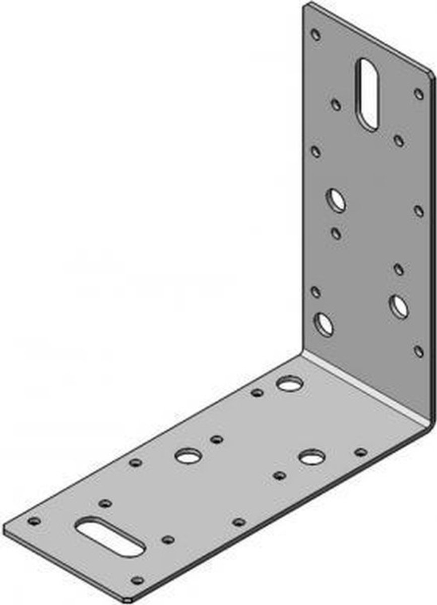 BAT - hoekanker zonder ril / hoekijzer - 63mm x 150mm x 150mm - sendzimir verzinkt (prijs per 25 stuks)