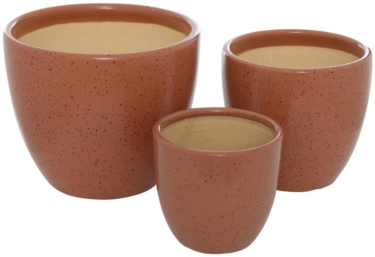 Lot de 3 pots "Vena" céramique D29cm
