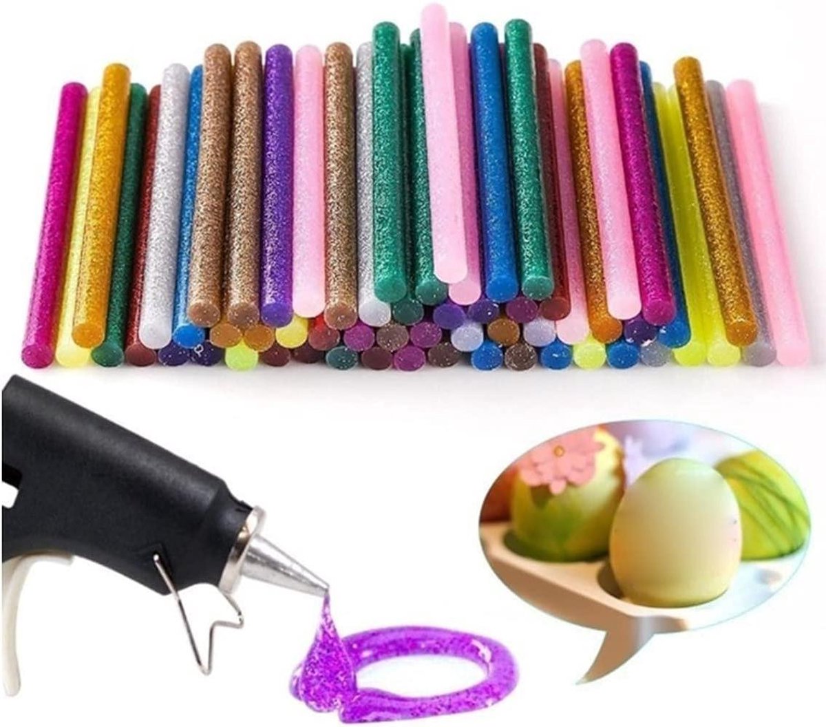 Lijmsticks Glitter - Lijm Stiften - Hobby Knutselen - Sterke Kleefkracht - 11mm x 100mm - Gekleurd