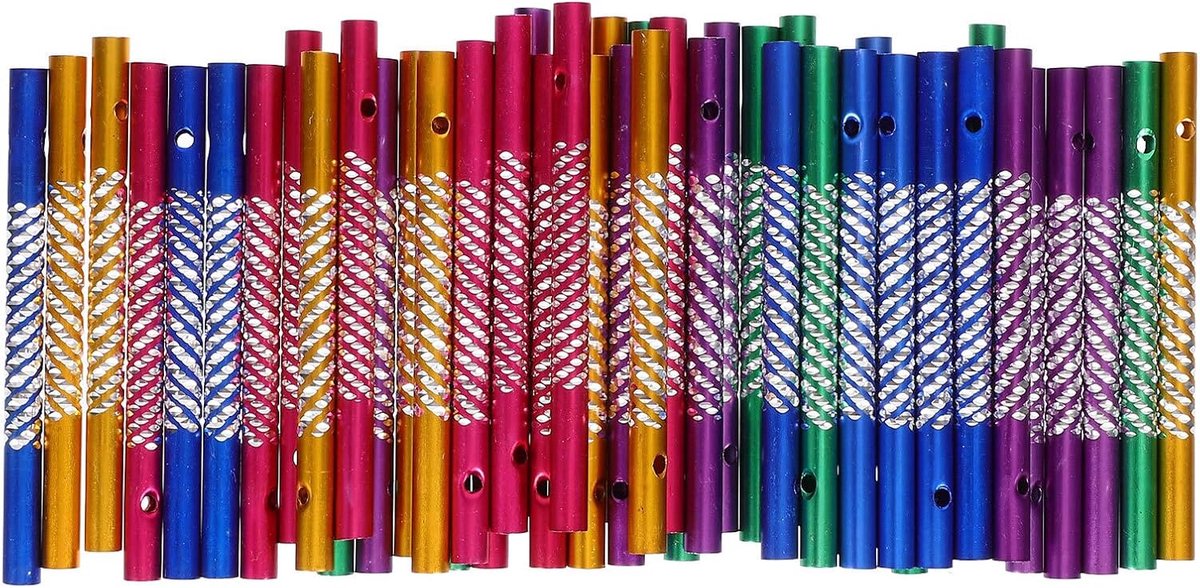 SnelShoppen - 50 Stuks Windgong Buizen Sets voor Tuin Decoratie - Kleurrijke Aluminium Windgong Onderdelen voor DIY Projecten - Perfect voor Thuis en