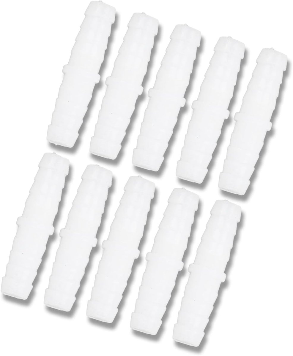 SnelShoppen - Plastic Slangconnector 9mm - Slangkoppeling Barbfitting Recht - Weerbestendige Tuinaccessoires - PE Materiaal - Pack van 10 - Ideaal voo