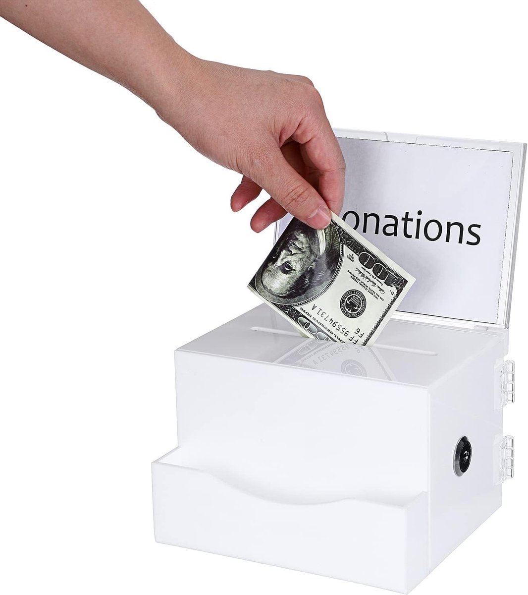 Tips Box - White Acrylic 6 Pages Dispenser Box - ShopVlot