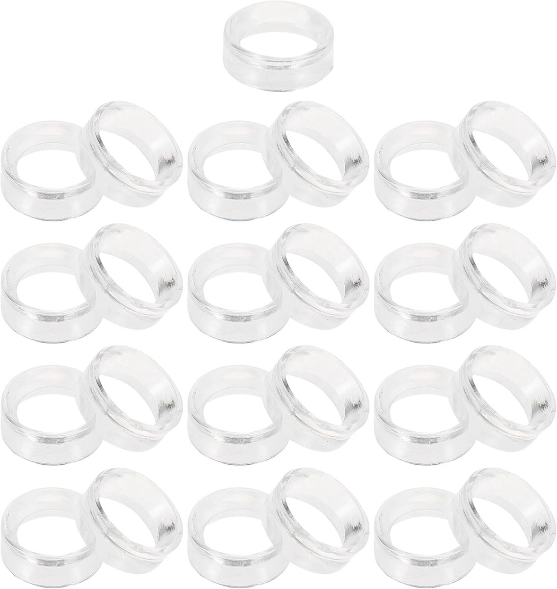 SnelShoppen - 25 stuks ronde acrylstandaard voor golfballen, marmeren verzamelobjecten, helder, ideaal voor hobby, decoratie en presentaties