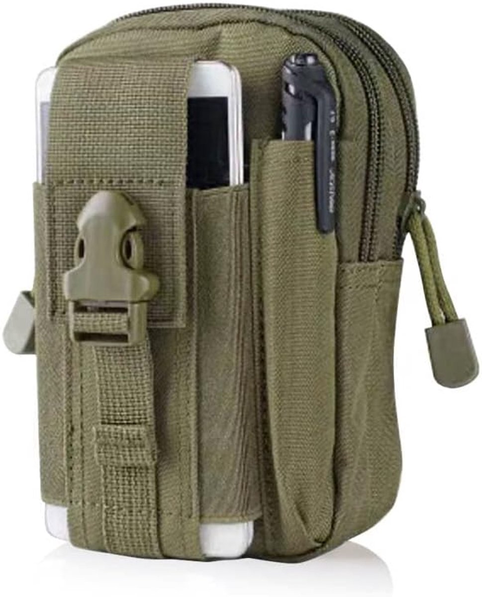 SnelShoppen - Tactical Telefoon Pouch, Mobiele Telefoon Holster, Multifunctionele EDC Heuptas, Heuptas met Mobiele Telefoon Houder voor Training, Wand