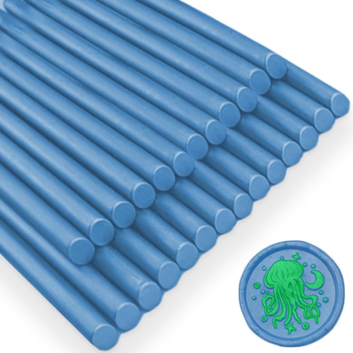 26 Stuks Sealing Wax Sticks voor Lijmpistool, Perfect voor Uitnodigingen, Kaarten en Enveloppen (Blauw)