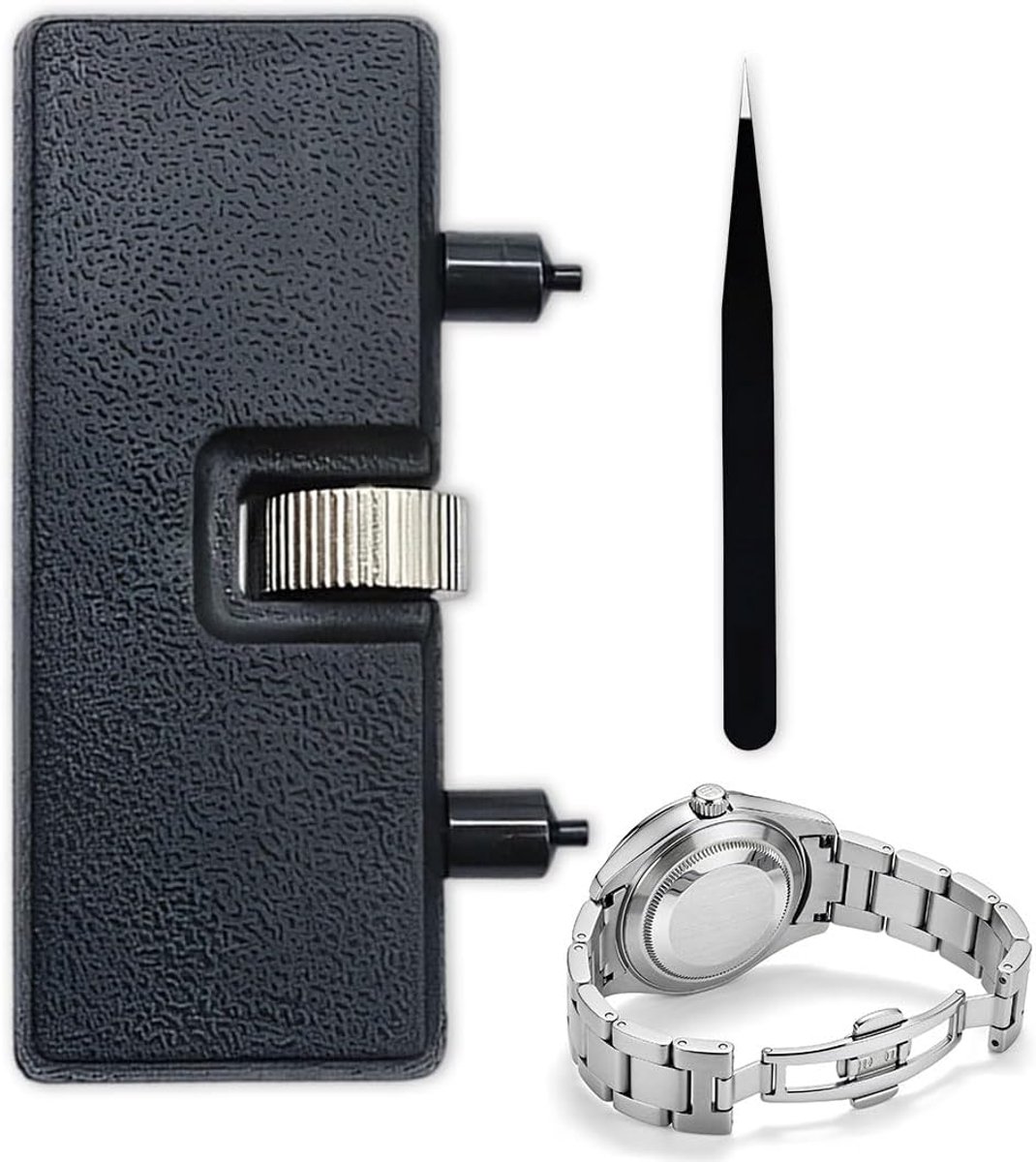 SnelShoppen - Horlogekastopener Set met Pincet - Hoogwaardig Gereedschap voor Horloge Reparatie - Duurzaam Metaal - Perfect voor Beginners en Horlogel