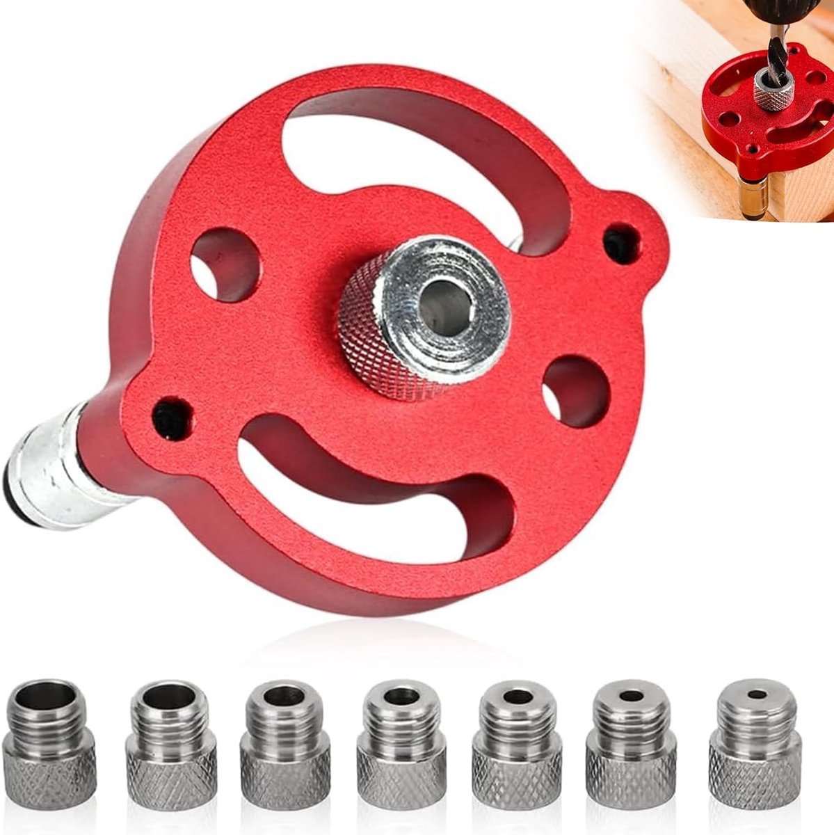 Boormachinecentrumset - 8 maten 0.118-10 mm - hoogwaardig aluminium - precisie bij het boren - ShopVlot