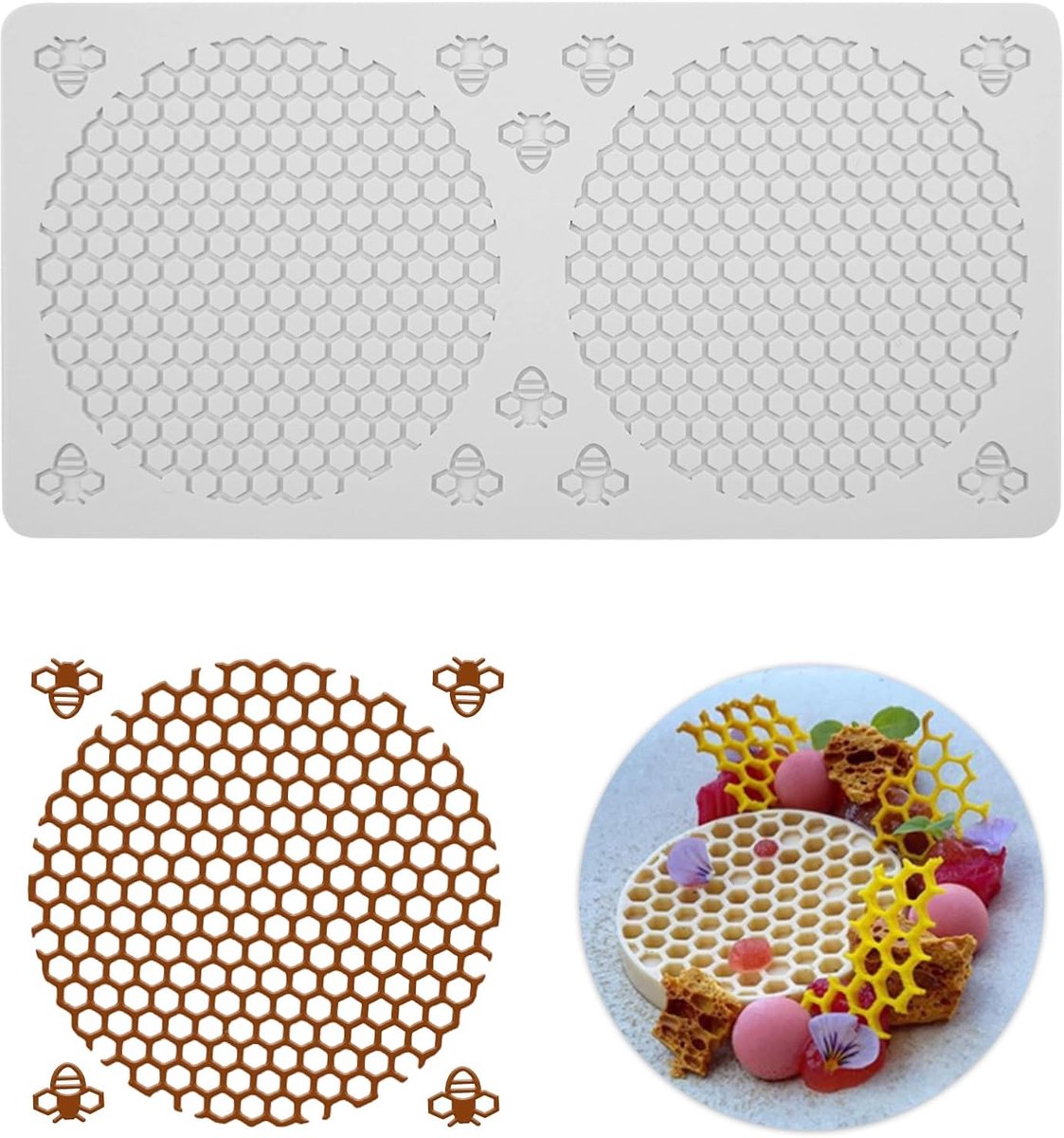 siliconen vorm, kanten fondant vormen, reliëfmat siliconen voor taartdecoratie, fondant, chocolade, bordendecoratie