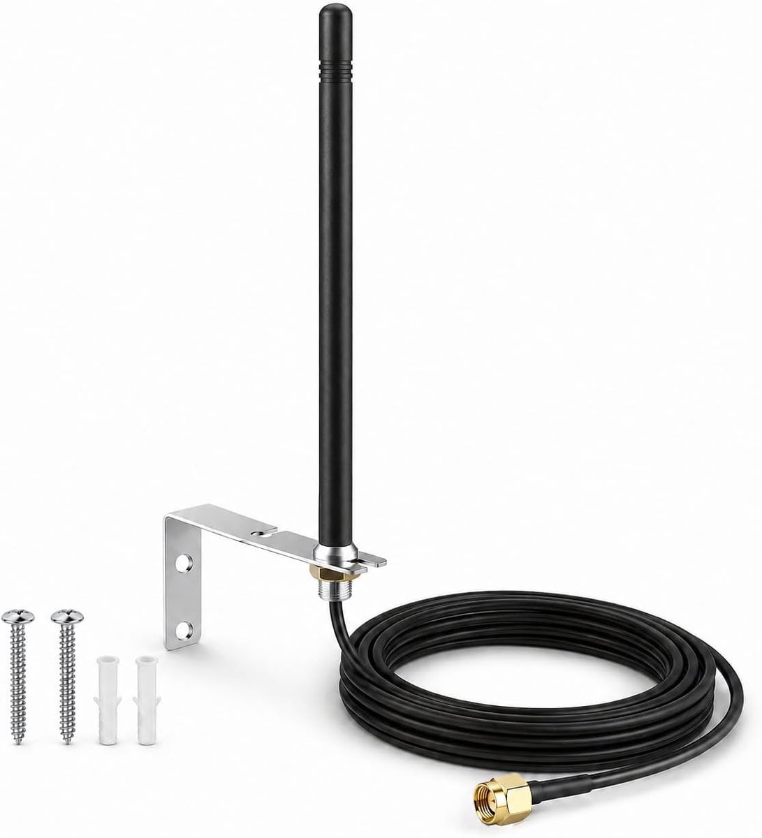 wifi-antenne 2,4G antenne 6dBi RP-SMA stekker met RG174 3 m kabel voor WLAN-router, gateway, mini PCI-Express PCIE netwerkkaart, veiligheid, IP-camera, USB-adapter