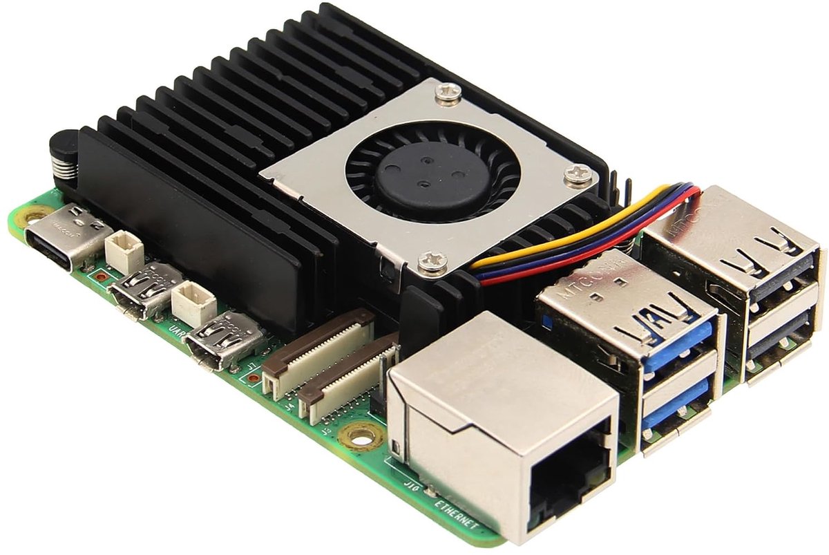 H505 Active Cooler Fan for Raspberry Pi 5 16GB/8GB/4GB/2GB | Aluminum Heatsink with Blower PWM Fan