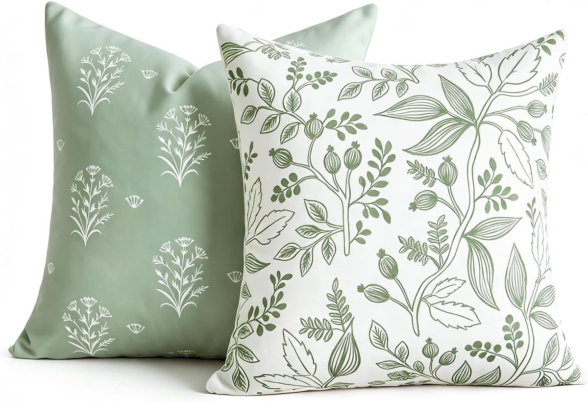 SnelShoppen - 30 x 50 cm Boho Decoratieve Reversible Botanische Print Moderne Decoratieve Vierkante Abstracte Bloemen Kussenhoezen Woondecoratie Slaap