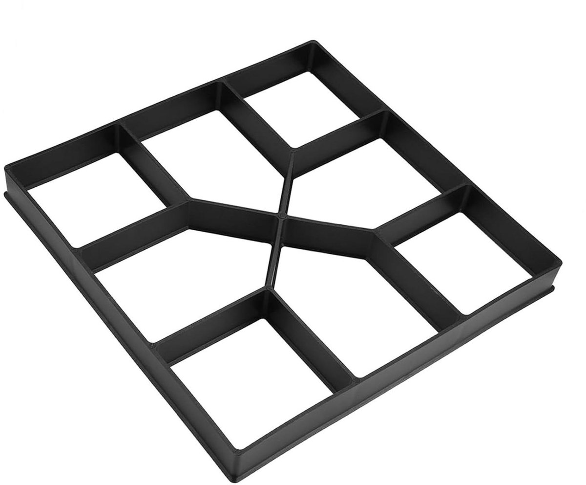 Bestratingsvorm Geometrisch - Tuinpad Maker Stapsteen - Pad Aanleggen - Herbruikbaar Plastic - 40 x 40 cm - Zwart