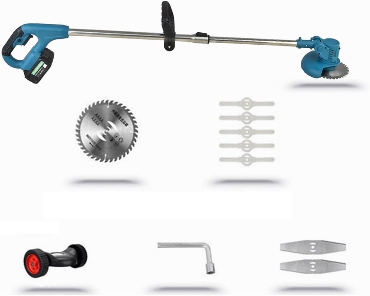 Elektrische Grastrimmer - Grasmaaier Tuingereedschap - Tuinonderhoud - Krachtige Motor - 86-115cm Telescopisch - Zonder Batterij Set
