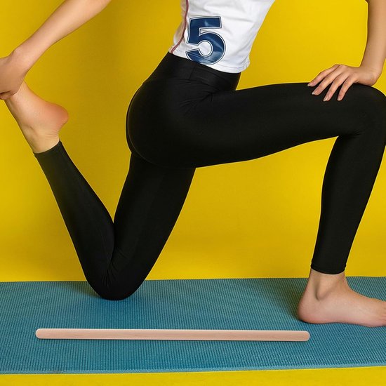 Houten Pilates Stok - Yoga Rekoefen Stok - Houding Corrigeren - Massief Houten Constructie - 49.5 cm - Beige van houten — afbeelding 4