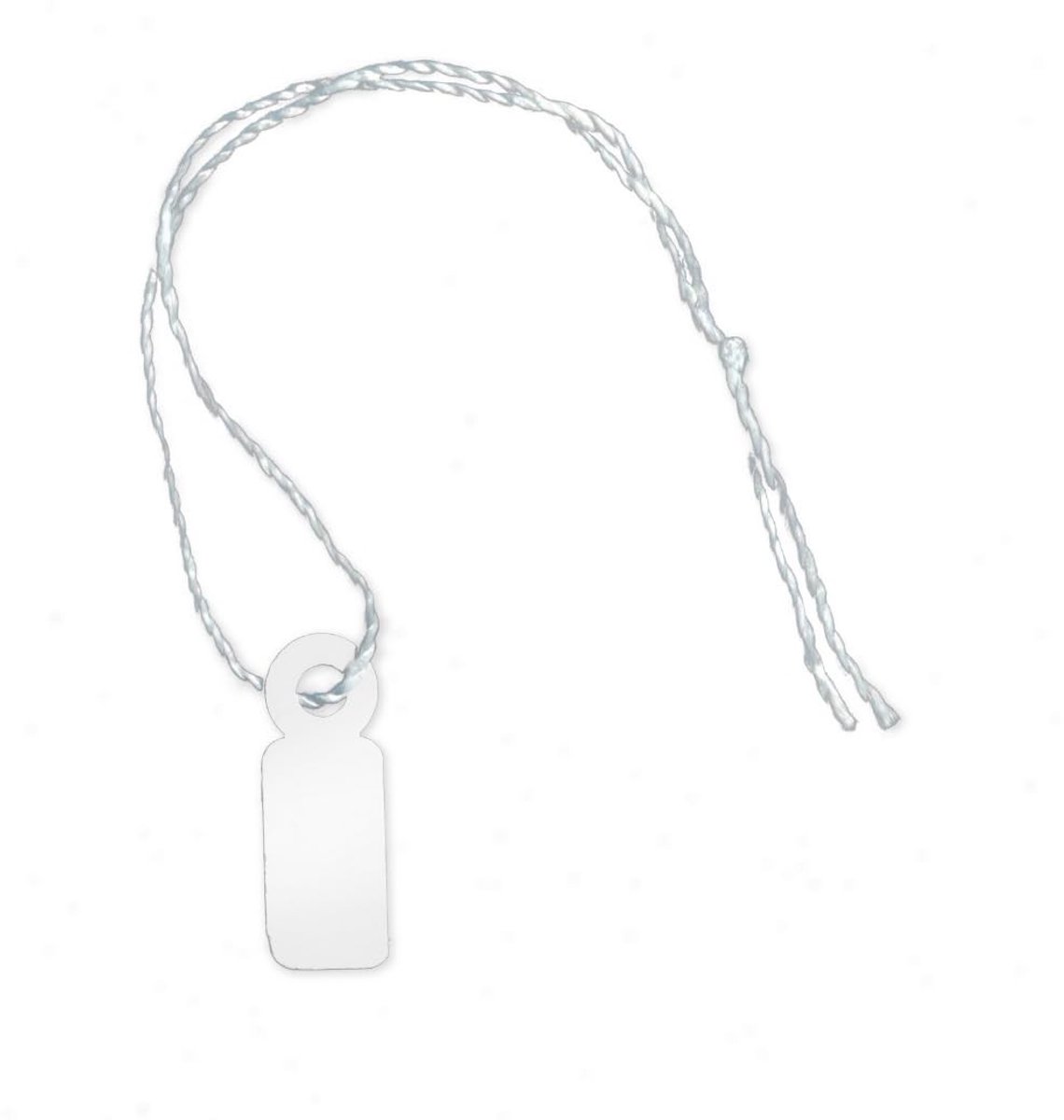 Omgoods - 100 Witte Prijsetiketten met Draad 7 x 19 mm