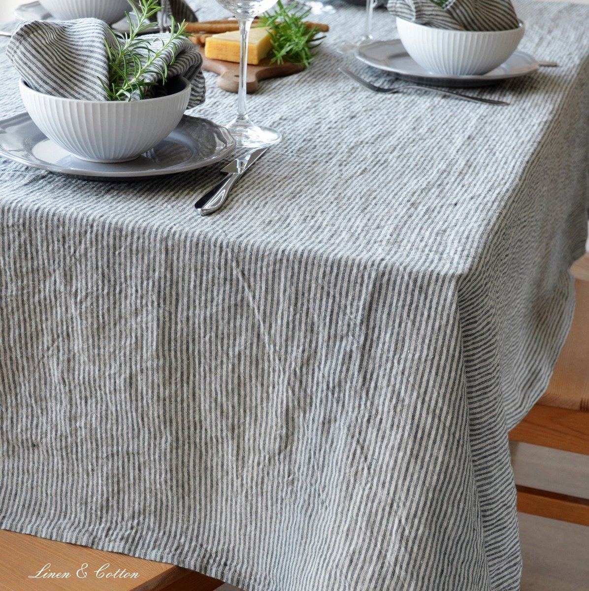 Omgoods - Luxe Linnen Tafelkleed Vierkant 153 x 153 cm