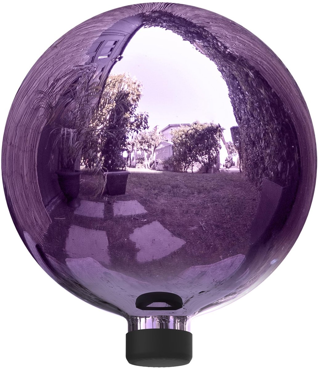 Omgoods - 10" Glazen Tuin Globe in Paars