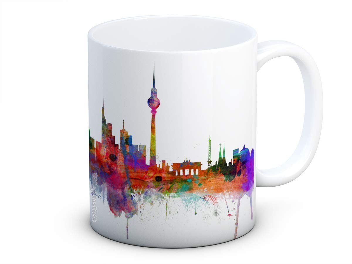Omgoods - Keramische Koffiemok met Berlijn Skyline Design