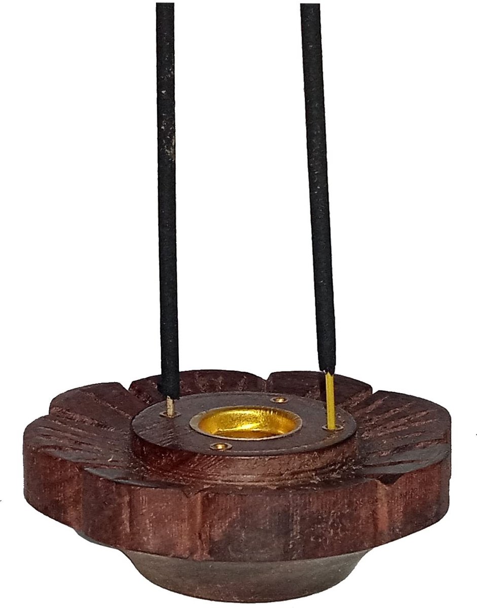 Omgoods - Houten Incensestick Houder met Asopvang