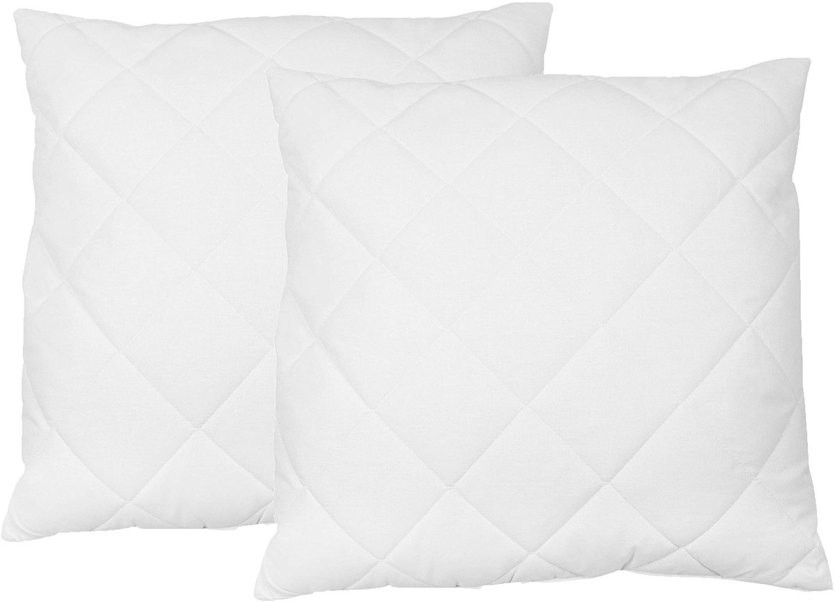 Omgoods - Set van 2 Microvezel Kussens 60x60 cm Kookvast Hypoallergeen
