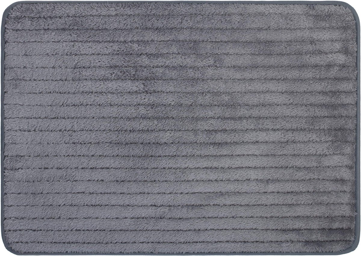 Omgoods - Microfiber Badmat 50 x 70 cm, Antislip en Absorberend in Antraciet