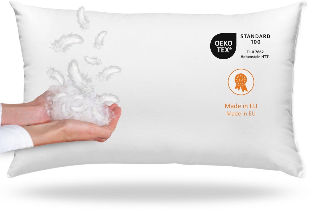 Omgoods - Donskussen met Veren 40x60 cm voor Optimaal Comfort