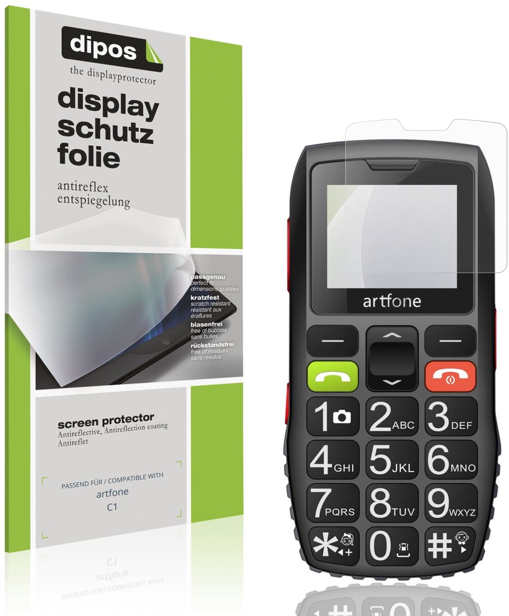 dipos – 4x Matte Beschermfolie geschikt voor artfone C1 | Krasbestendige & antireflecterende Screenprotector Ultra-Thin