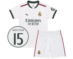 Real Madrid Voetbaltenue - Arda Güler - Thuis Voetbal Tenue Kinderen - Maat 116 t/m 164 - Seizoen 2026/2027 - Shirt en Broekje - Jongens - Meisjes - Wit