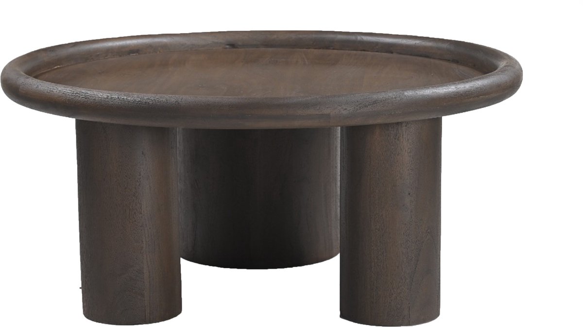 Salontafel Impact Mangohout Diepbruin - Robuust & Speels Design