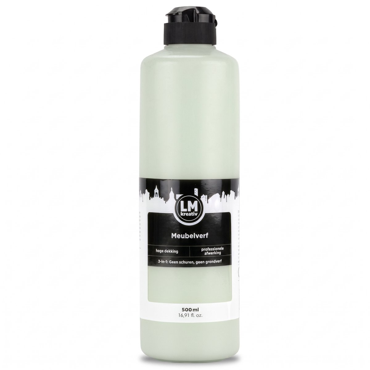 LM-Kreativ Meubelverf - Houtverf op waterbasis - Voor binnen en buiten - Milieuvriendelijk - Eucalyptusgroen - 500 ml
