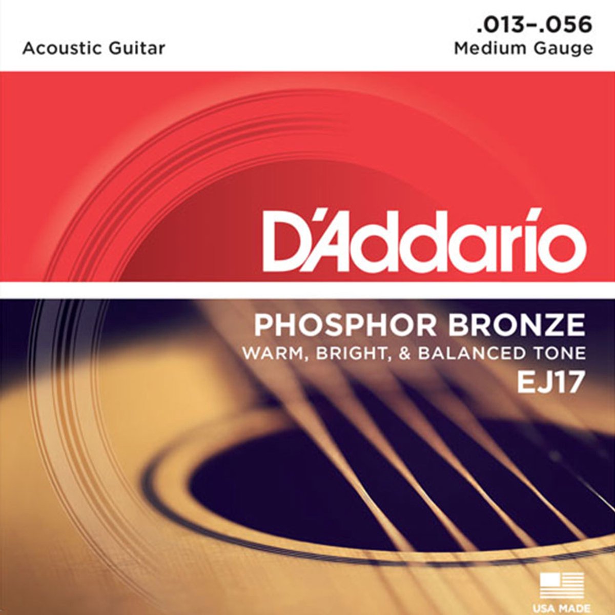 D'Addario EJ17 Akoestische Gitaarsnaren 13-56 Phosphor Bronze