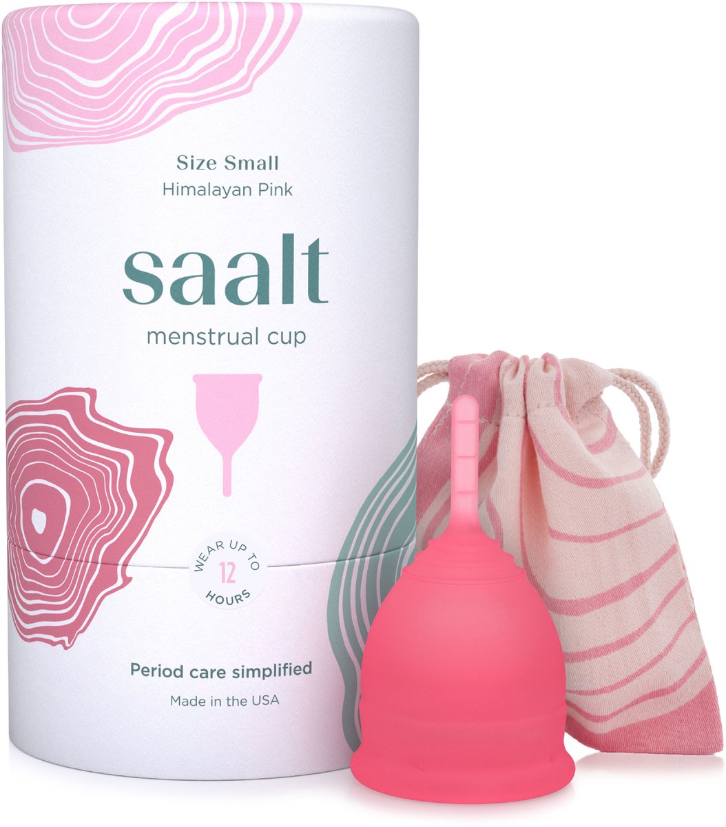 Saalt Menstruatiecup Small Roze - Herbruikbare Menstruatie Cup van Medisch Siliconen - Tot 12 Uur Bescherming - Duurzaam Alternatief voor Tampons en Maandverband
