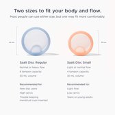 Saalt Menstruatiedisc Duo Pack Herbruikbaar Medisch Siliconen - 12 Uur Lekvrije Bescherming - Capaciteit 6 Tampons - Zonder Zuigkracht - Duurzaam Menstruatieproduct - Twee Discs