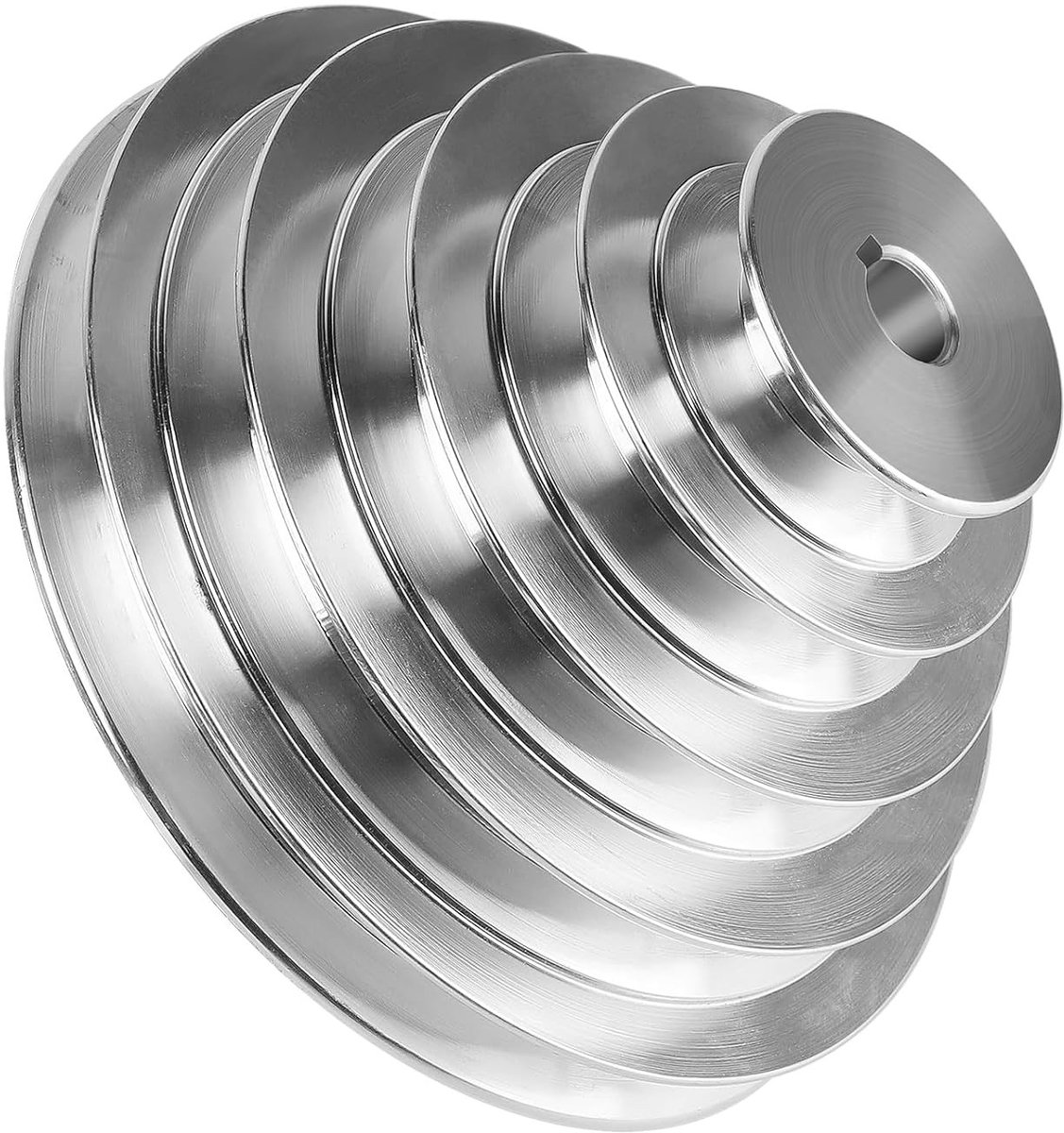 5-laags katrol met een gatdiameter van 14 mm en een buitendiameter van 54 mm tot 150 mm, aluminium legering riemkatrol voor type V riemen, riembreedte 12,7 mm, duurzaam en lichtgewicht