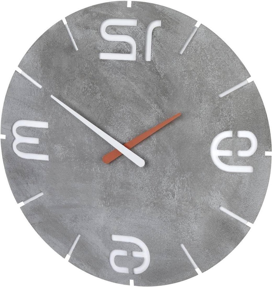 Analoge Wandklok - Zendergestuurde Klok - Tijd Weergeven - Tweelaagse Wijzerplaat - Ø 350 mm - Antraciet/Wit