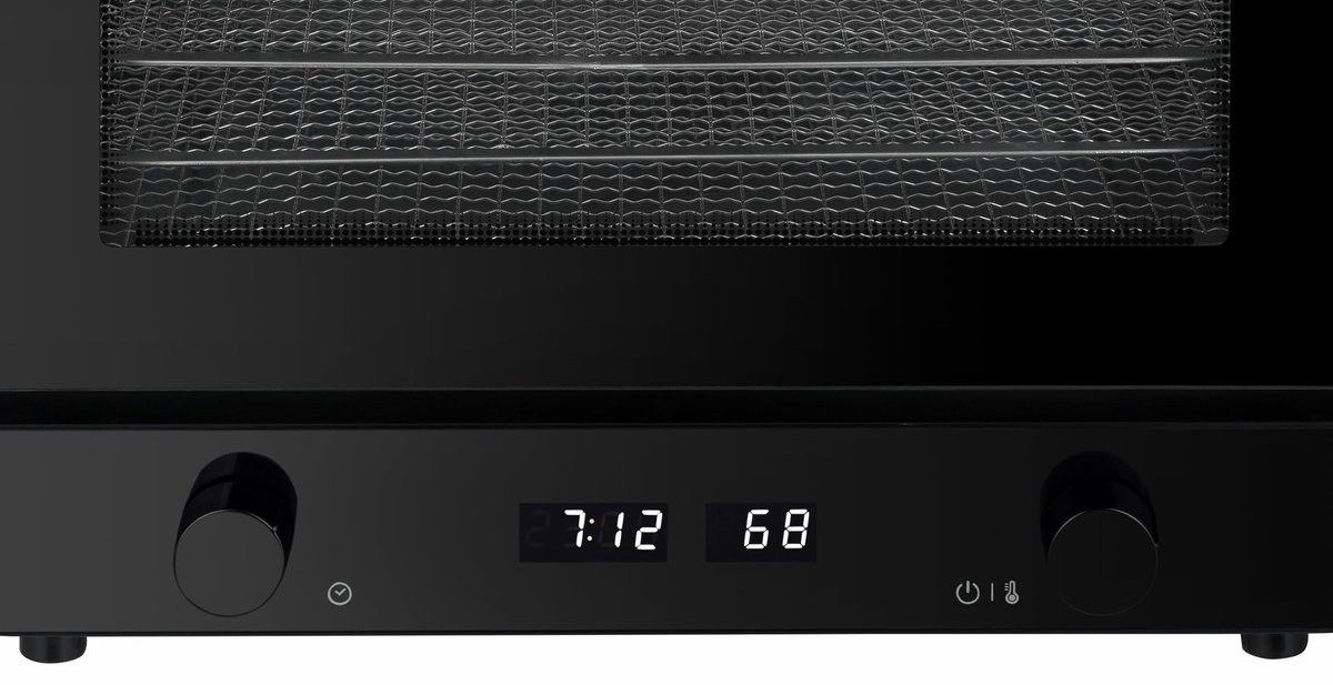 SnelShoppen - Maxxo NIR+ Infrarood Droogautomaat XXL - 500 W Droogapparaat met 8 Roestvrijstalen Roosters, Timer 1-49 Uur, Stil <47 dB, 28,5 L Binnenr