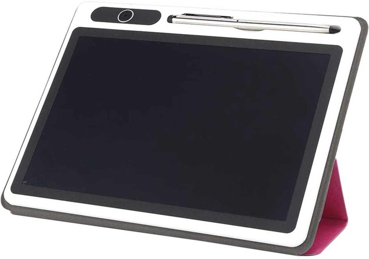 SnelShoppen - Elektronisch Notitieboek LCD 9 Inch, Tekentablet met Faux Leren Hoes, Digitale Notepad voor Werk, Studie en Notities in Zwart