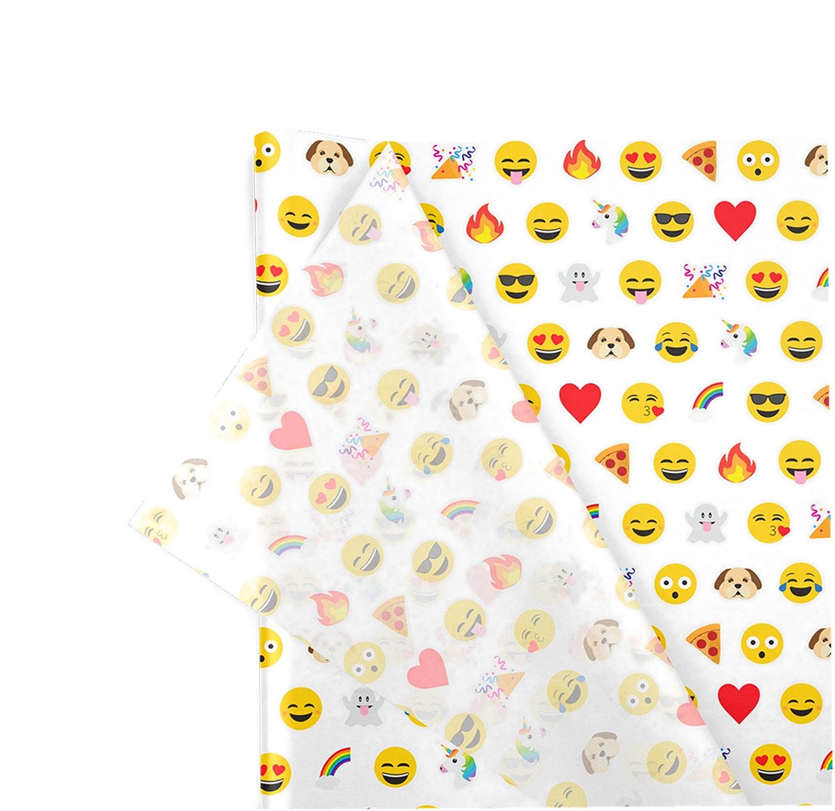 Inpakr Vloeipapier Emoji - 200 Vellen - 50 x 76 cm - 18 g/m2 - Zijdepapier FSC