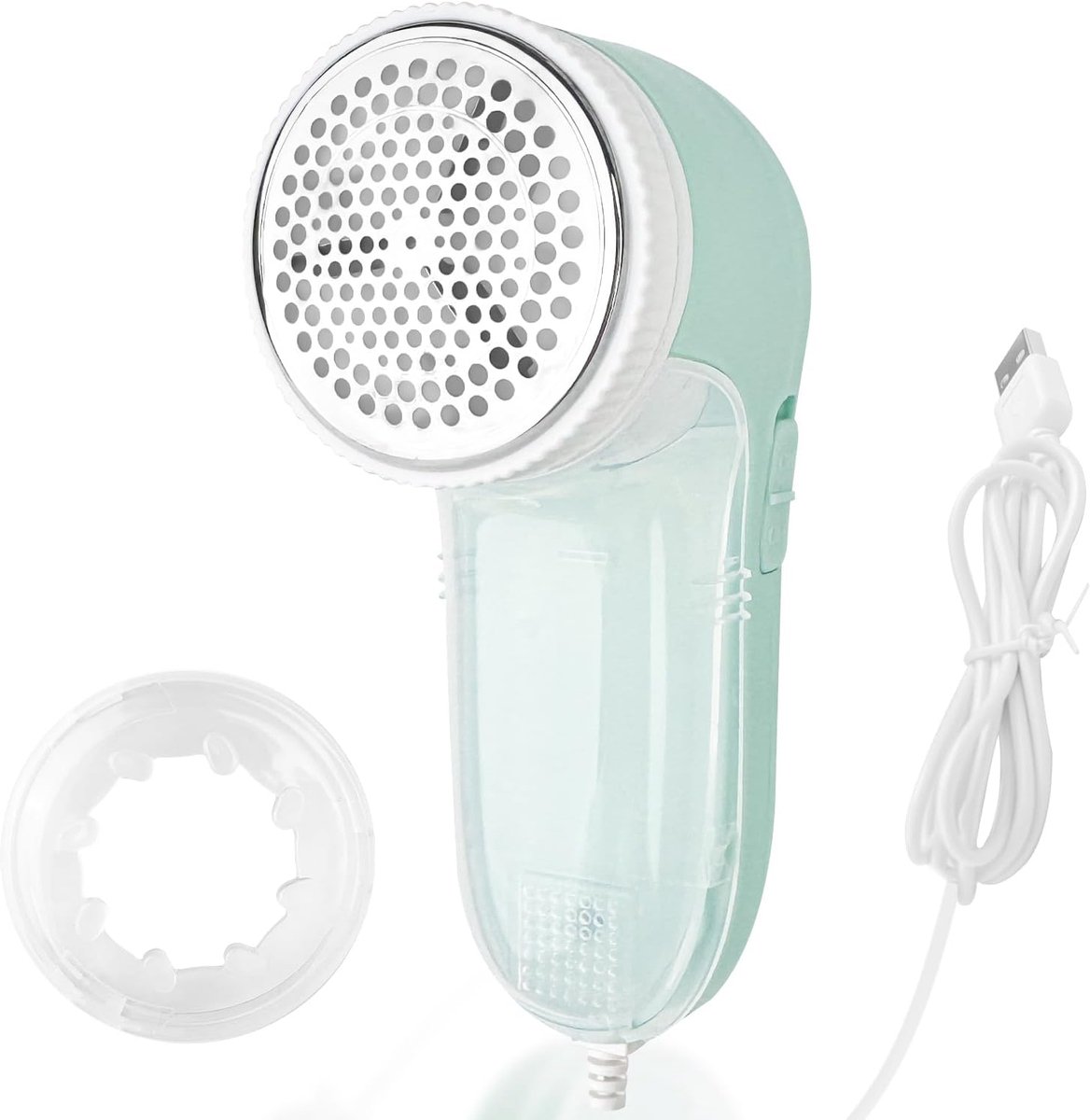Pluisscheerapparaat - USB Oplaadbaar - 3 RVS Messen - Afneembaar Pluisreservoir - Voor Kleding, Truien, Dekens en Meubels